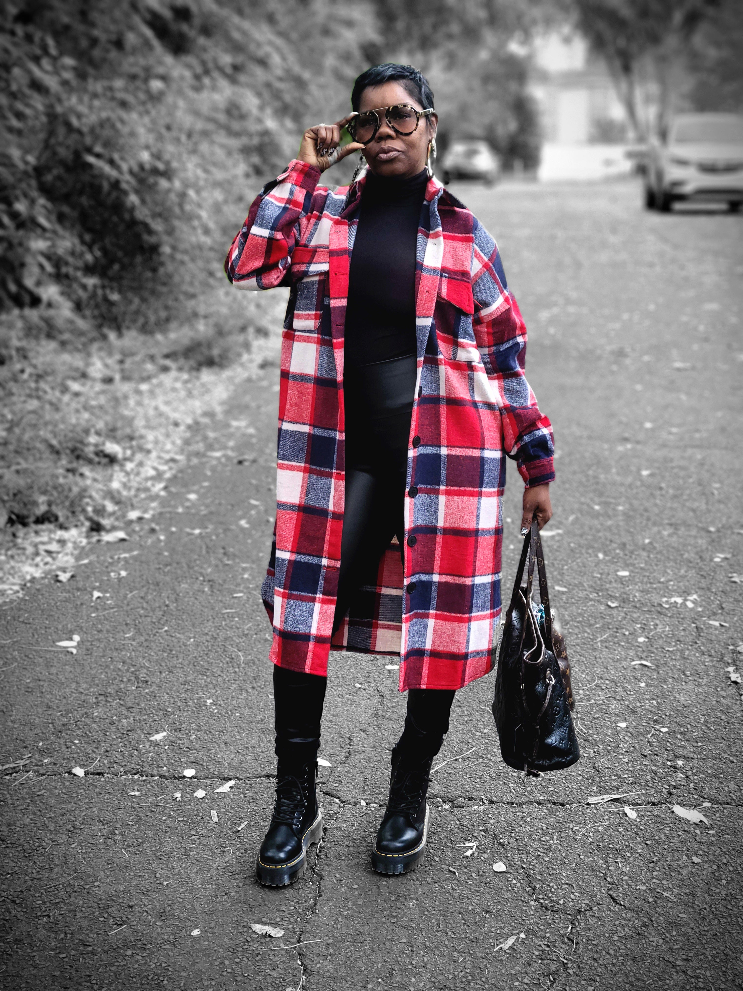 Oversized Flannel Jacket