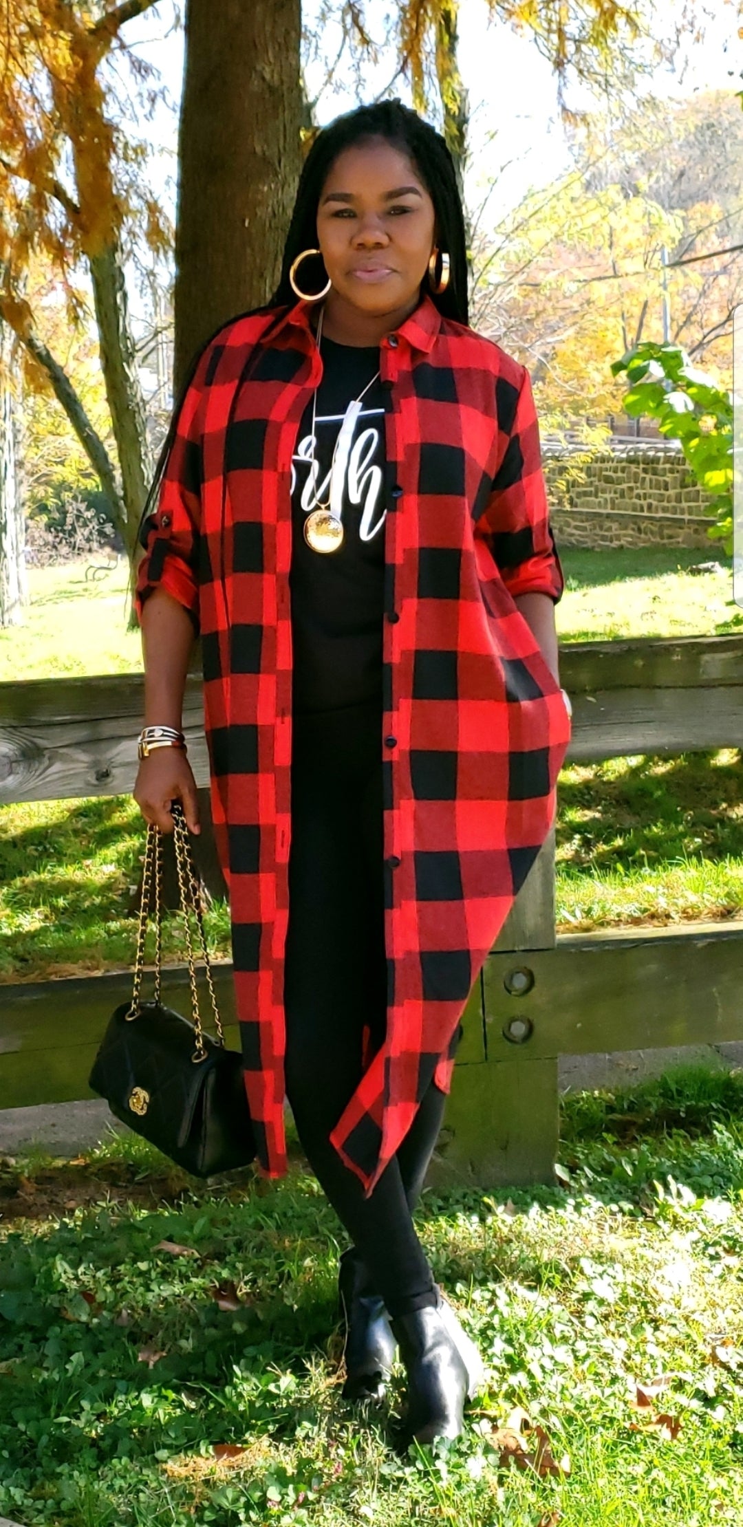 Our "Bad Girl" Plaid Oversized Shirt