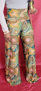 Paisley Print  Wide Legged Pants