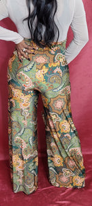 Paisley Print  Wide Legged Pants